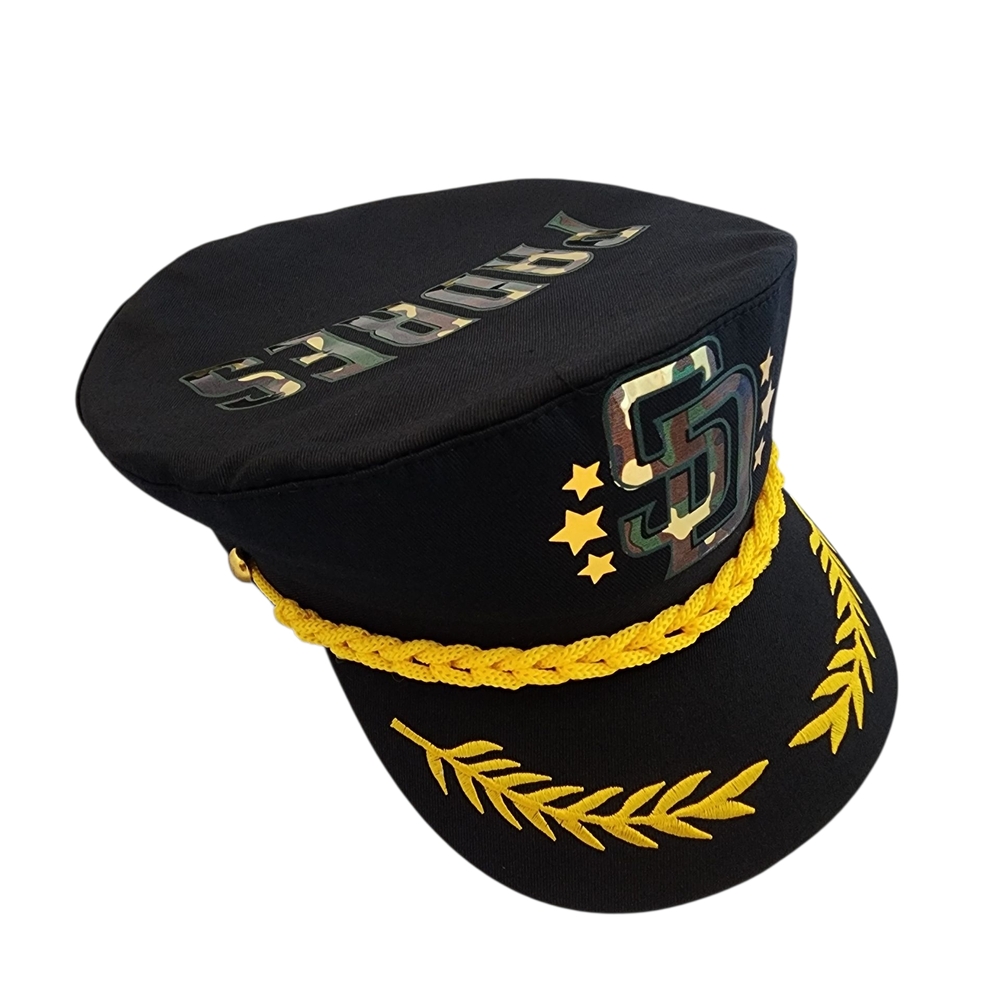 PADRES SAN DIEGO/ CAPTAIN HAT BLACK COTTON/ MILITARY EDITION - Picture 4 of 10